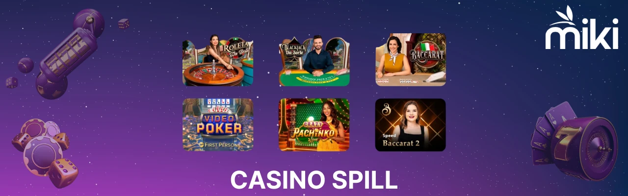 Populære miki casino spill
