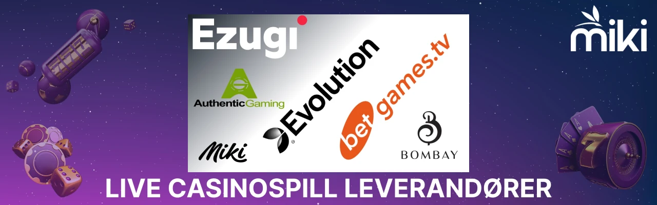 Live casinospill leverandører