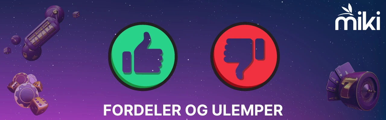 Fordeler og ulemper ved miki casino innskuddsbonuser