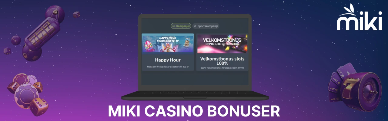 Typer miki casino bonuser