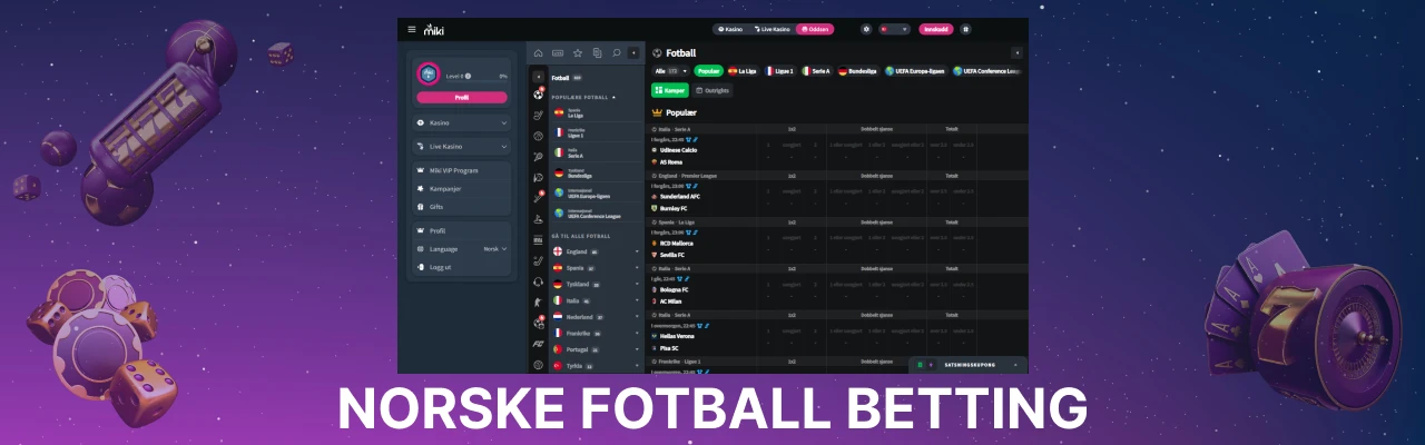 Beste betting side for fotball