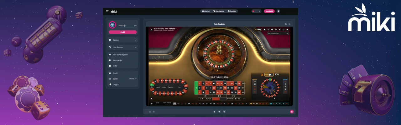 Live rulett dealer hos miki casino