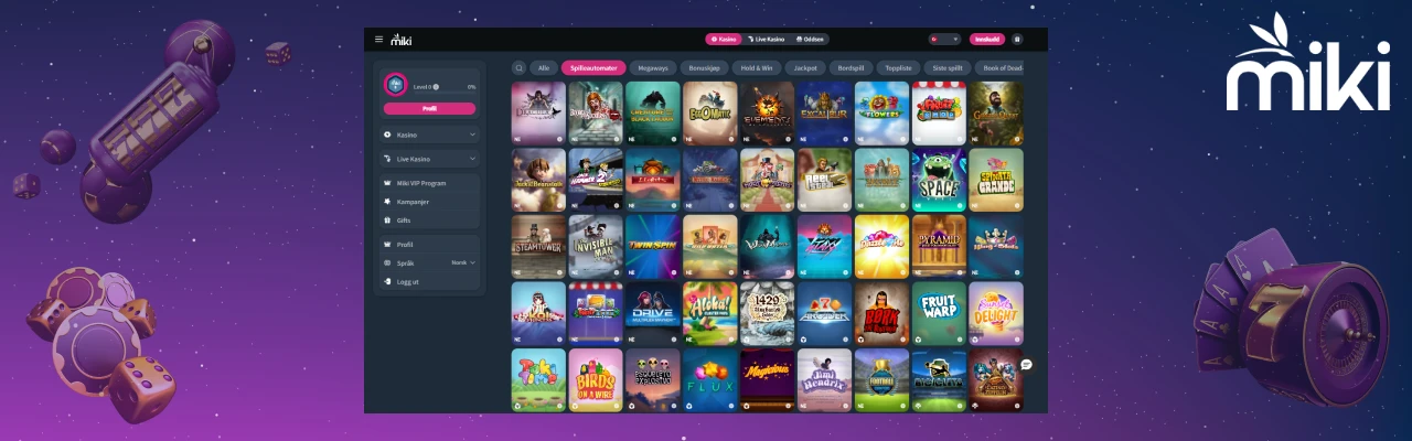 Populære norske spilleautomater hos miki