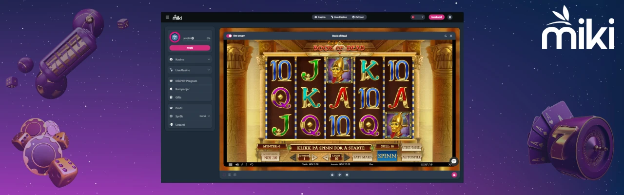 Spille norske spilleautomater hos miki